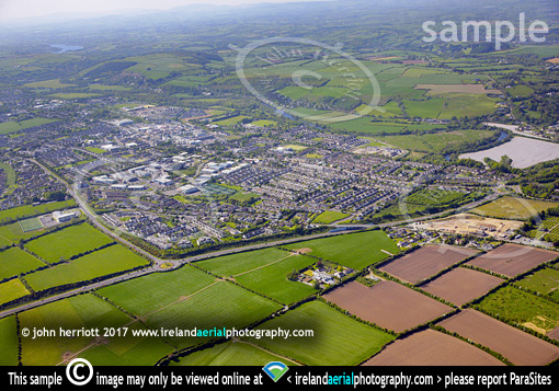 Ballincollig aerial from eastern approaches