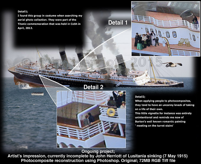 Lusitania sinking composite