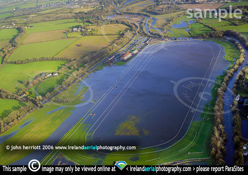 Flood at Cork Racecourse aerial photography