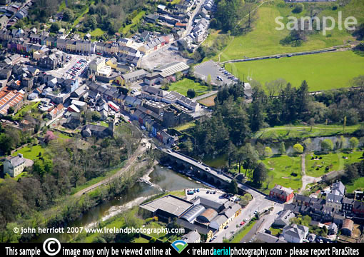 Aerial photography Bridge on River Sullane