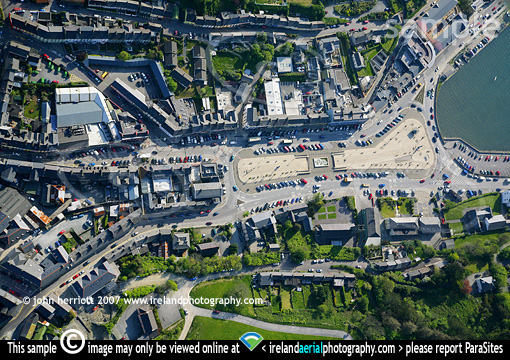Aerial photo of Bantry town centre
