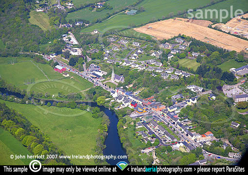 Innishannon and river aerial view