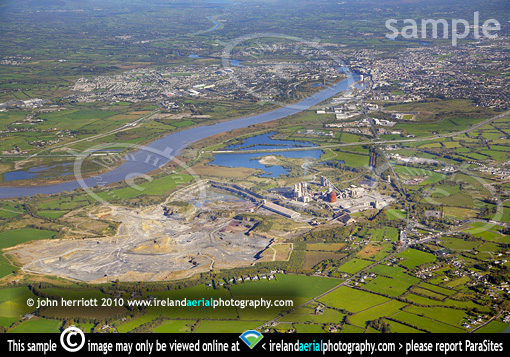 Irish Cement and limerick City aerial